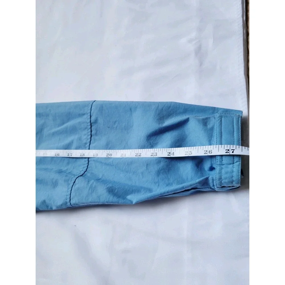 Nike Nylon Windbreaker Jacket Full Zip Pockets Light‎ Blue Sz XL